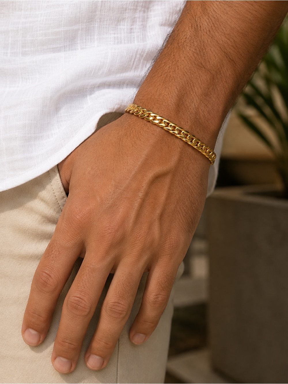 14k Stamped 8.5" 6.5mm Stamped Miami Cuban Box lock clasp